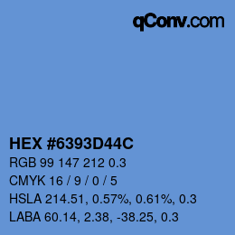 Código de color: HEX #6393D44C | qconv.com