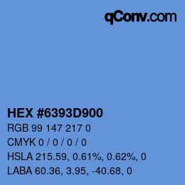 カラーコード: HEX #6393D900 | qconv.com