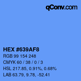 Color code: HEX #639AF8 | qconv.com