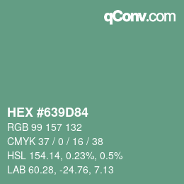 Color code: HEX #639D84 | qconv.com