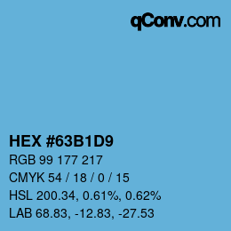 Color code: HEX #63B1D9 | qconv.com