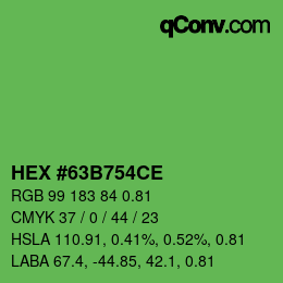 Código de color: HEX #63B754CE | qconv.com