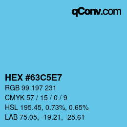 Color code: HEX #63C5E7 | qconv.com
