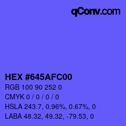 Color code: HEX #645AFC00 | qconv.com