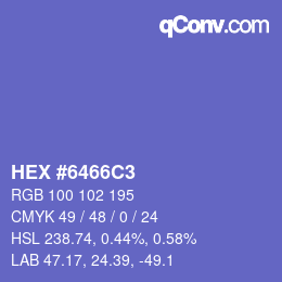 Color code: HEX #6466C3 | qconv.com