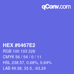 Color code: HEX #6467E2 | qconv.com