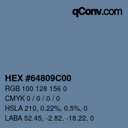 Color code: HEX #64809C00 | qconv.com