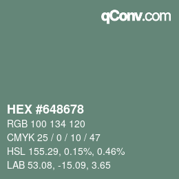 カラーコード: HEX #648678 | qconv.com