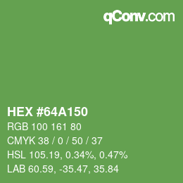 Color code: HEX #64A150 | qconv.com
