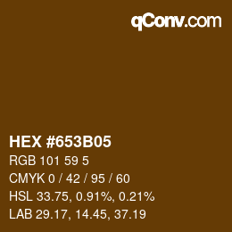 Color code: HEX #653B05 | qconv.com