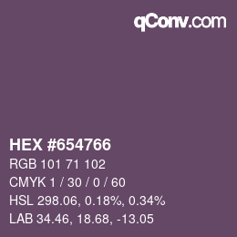 カラーコード: HEX #654766 | qconv.com
