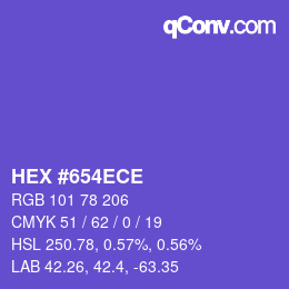 Color code: HEX #654ECE | qconv.com