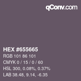 カラーコード: HEX #655665 | qconv.com