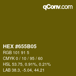 カラーコード: HEX #655B05 | qconv.com