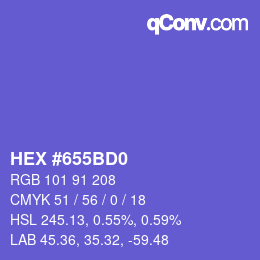 Color code: HEX #655BD0 | qconv.com