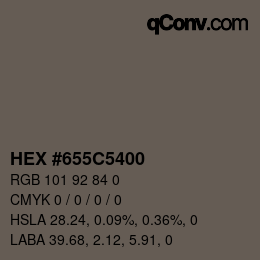 Color code: HEX #655C5400 | qconv.com