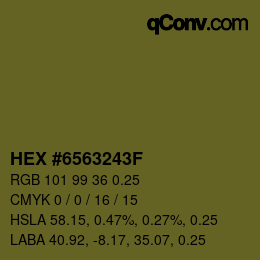 Farbcode: HEX #6563243F | qconv.com