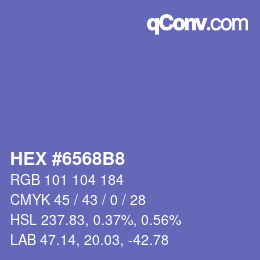 カラーコード: HEX #6568B8 | qconv.com
