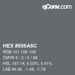 Color code: HEX #656A6C | qconv.com