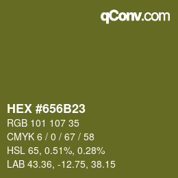 カラーコード: HEX #656B23 | qconv.com