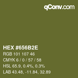Color code: HEX #656B2E | qconv.com