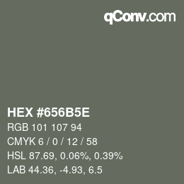 Código de color: HEX #656B5E | qconv.com