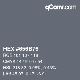 Color code: HEX #656B76 | qconv.com