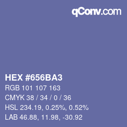 カラーコード: HEX #656BA3 | qconv.com