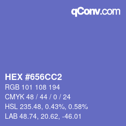 Color code: HEX #656CC2 | qconv.com