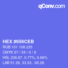 Código de color: HEX #656CEB | qconv.com