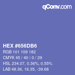 カラーコード: HEX #656DB6 | qconv.com