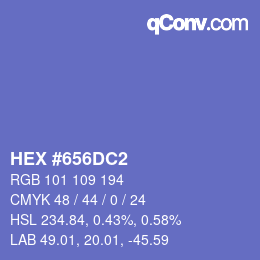 Color code: HEX #656DC2 | qconv.com