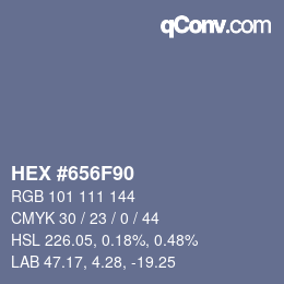 Color code: HEX #656F90 | qconv.com