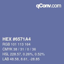 颜色代码: HEX #6571A4 | qconv.com