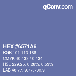 Color code: HEX #6571A8 | qconv.com