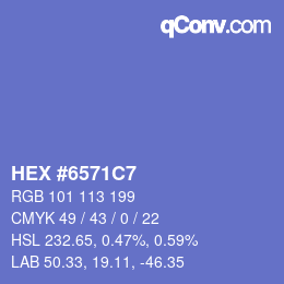 Color code: HEX #6571C7 | qconv.com