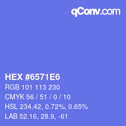 Color code: HEX #6571E6 | qconv.com
