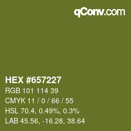 颜色代码: HEX #657227 | qconv.com