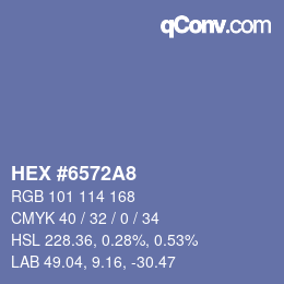 Color code: HEX #6572A8 | qconv.com