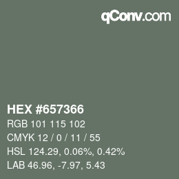 Color code: HEX #657366 | qconv.com