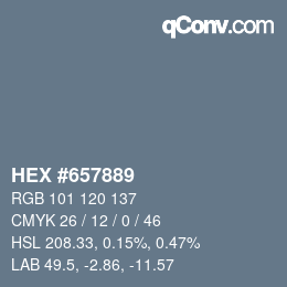 Color code: HEX #657889 | qconv.com