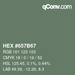 Código de color: HEX #657B67 | qconv.com