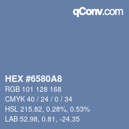Color code: HEX #6580A8 | qconv.com