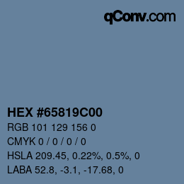 Color code: HEX #65819C00 | qconv.com