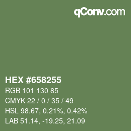 Color code: HEX #658255 | qconv.com