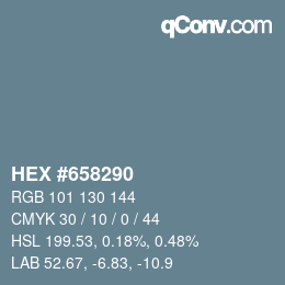 カラーコード: HEX #658290 | qconv.com