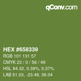 カラーコード: HEX #658339 | qconv.com