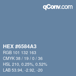 Color code: HEX #6584A3 | qconv.com