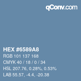Color code: HEX #6589A8 | qconv.com