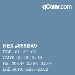 Color code: HEX #658BA9 | qconv.com